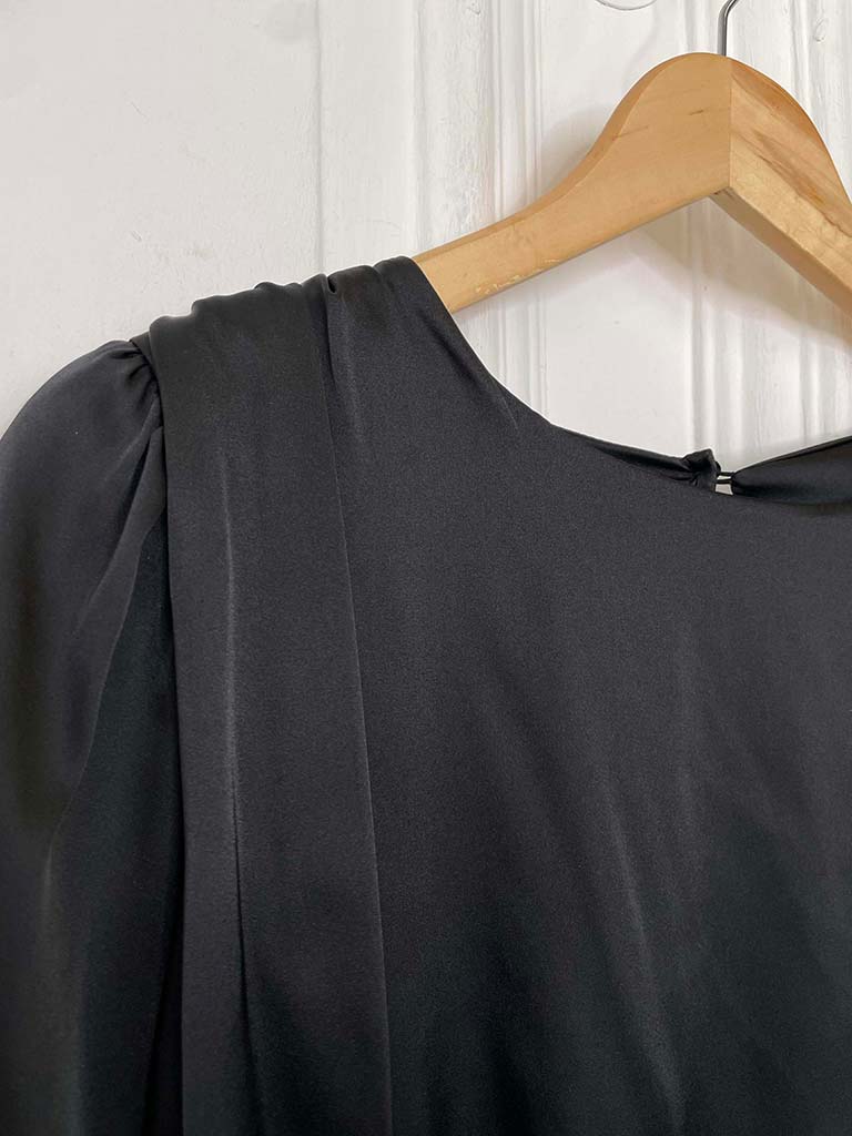 Lace Sleeve Blouse - Black