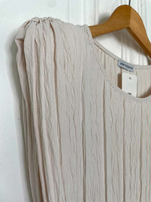 Sleeveless Pleated Co-ord - Ecru