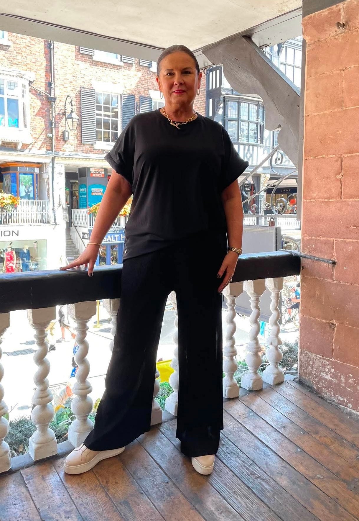 Malissa J Knitted Palazzo Trousers - Black