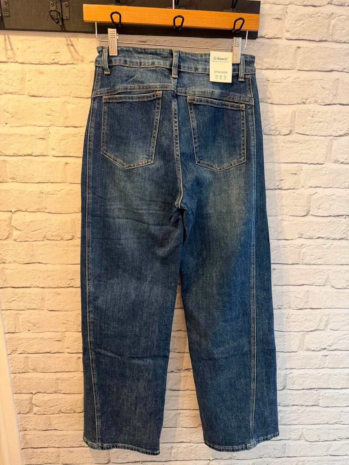 G-Smack Curved Seam Wide Leg Jeans - Classic Blue