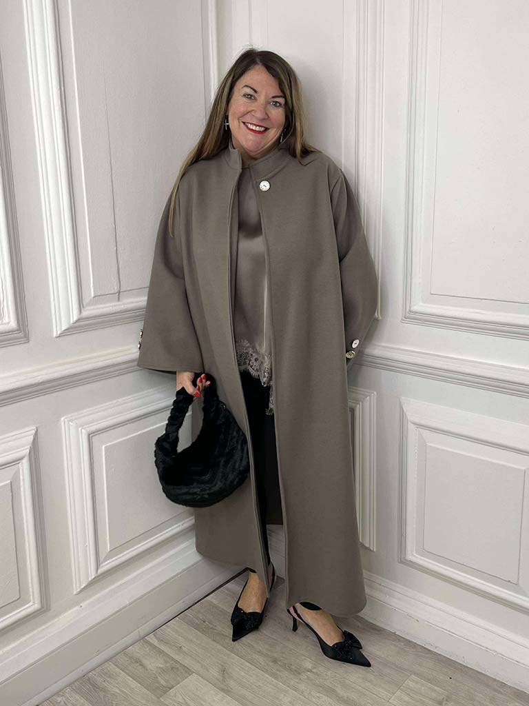 A-Line Overcoat - Taupe