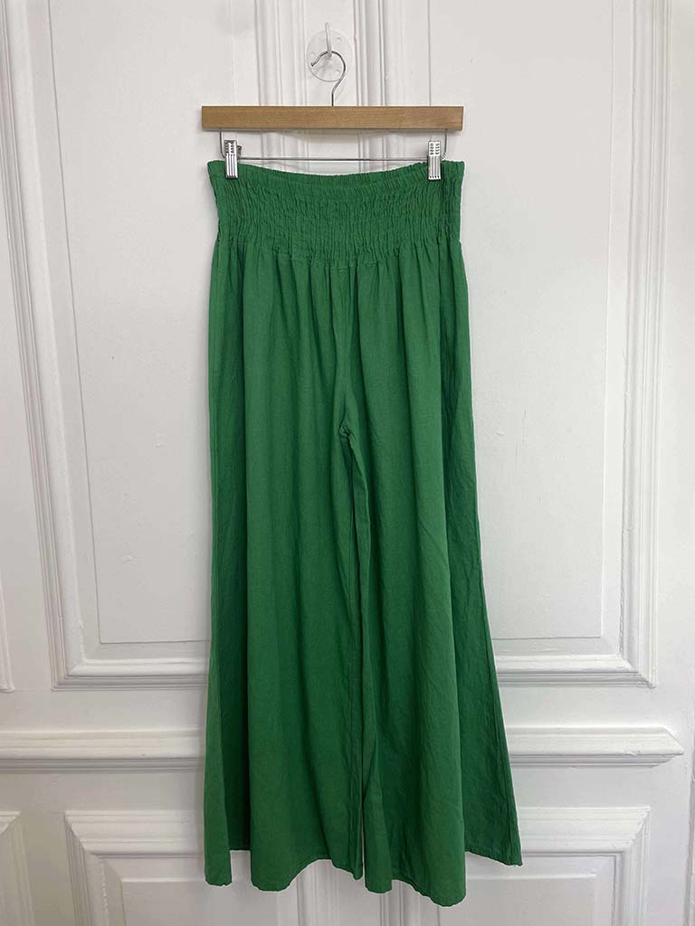 Linen & Cotton Palazzos - Clover