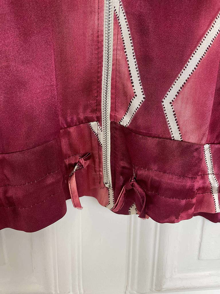 Harlequin Bomber Jacket - Ruby