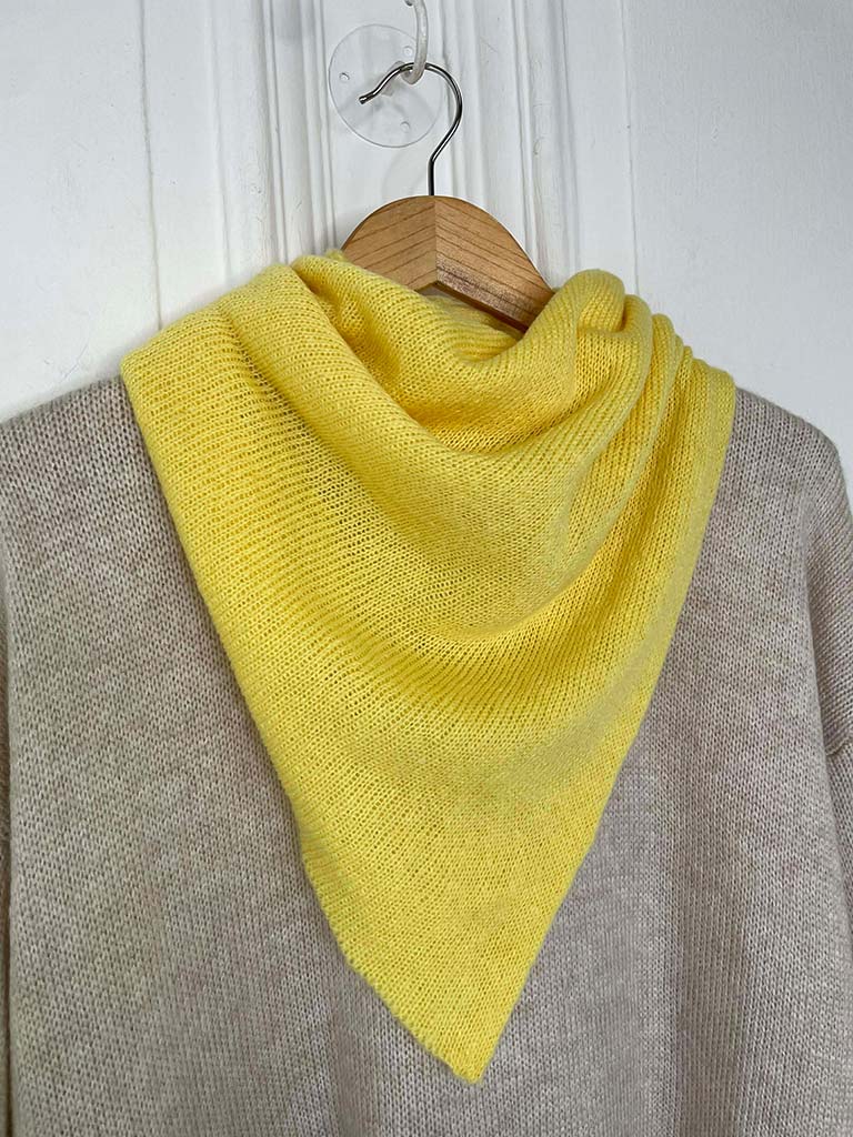 Knitted Triangle Scarf - Sunshine