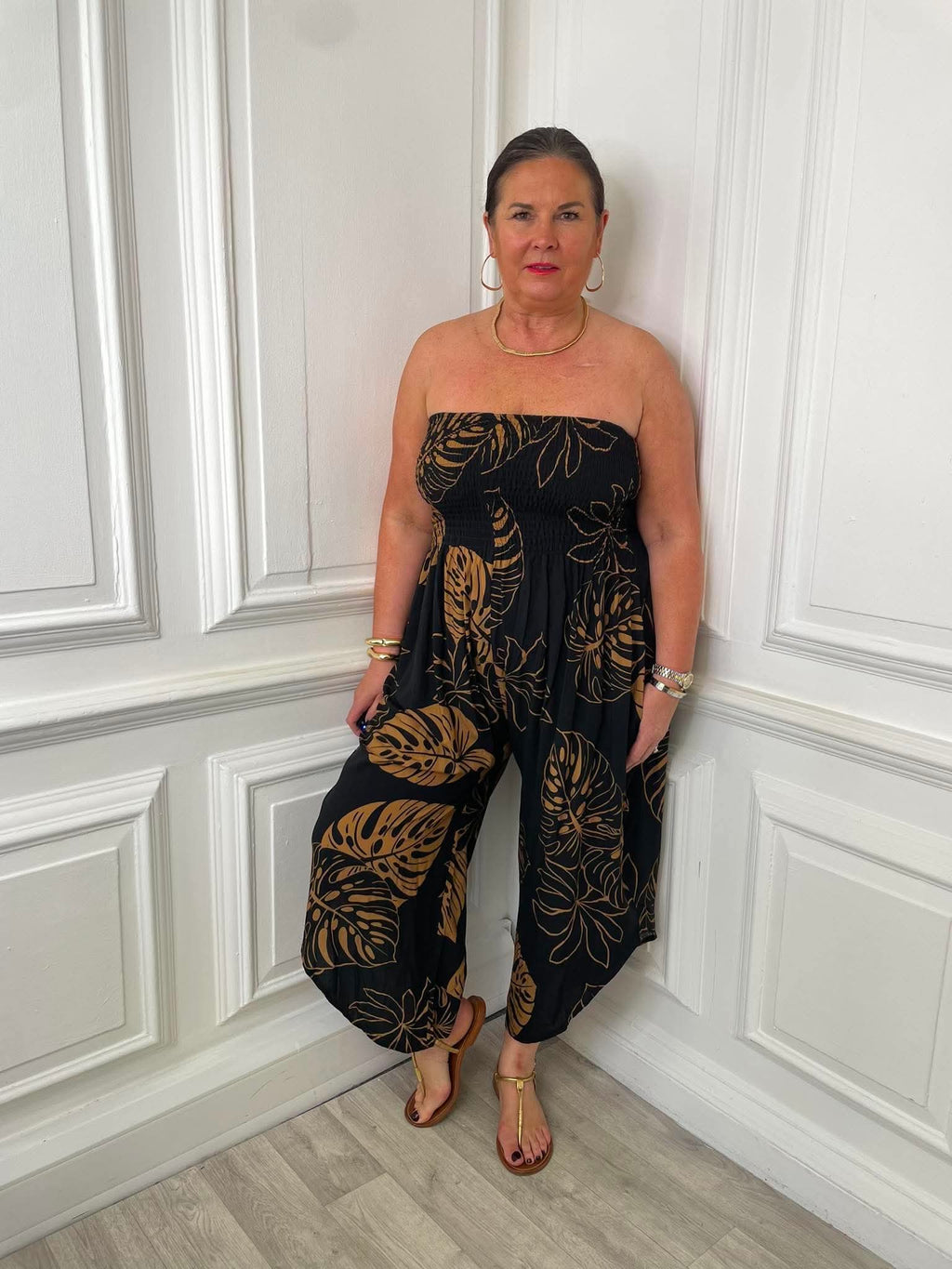 Tropical Leaf Jumpsuit