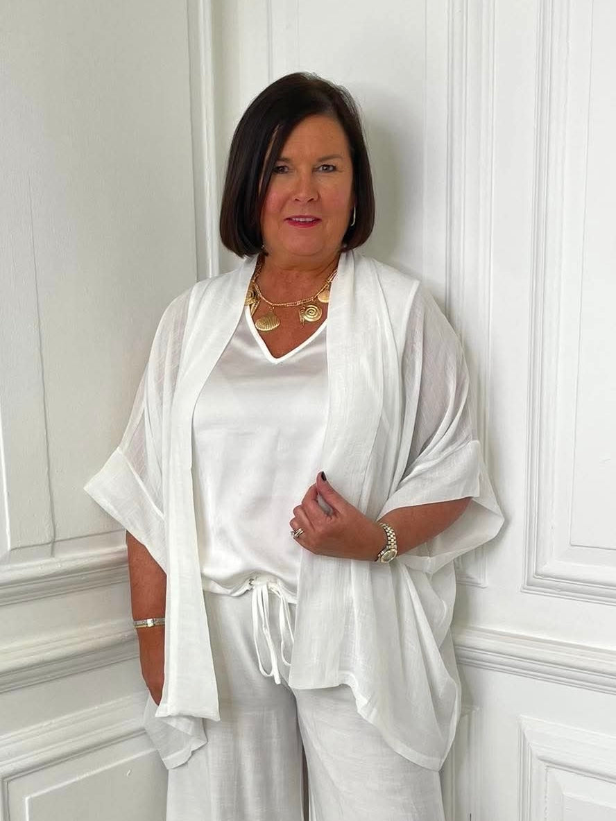 Lightweight Kimono Jacket - White