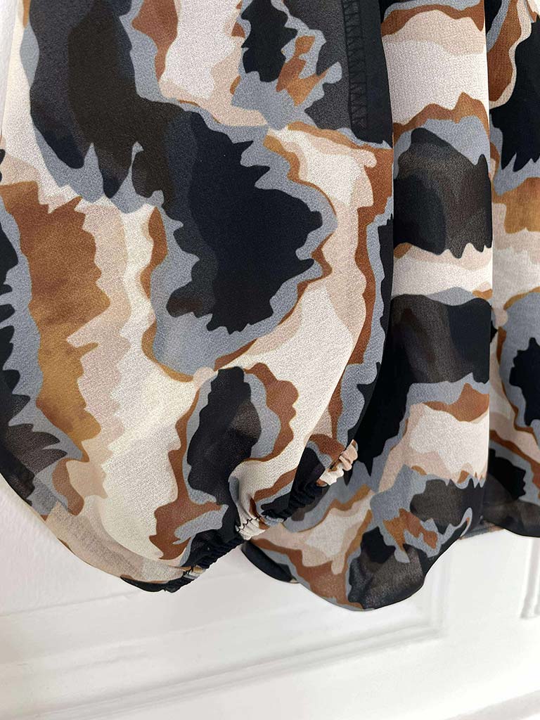 Camo Batwing Top - Grey Mix