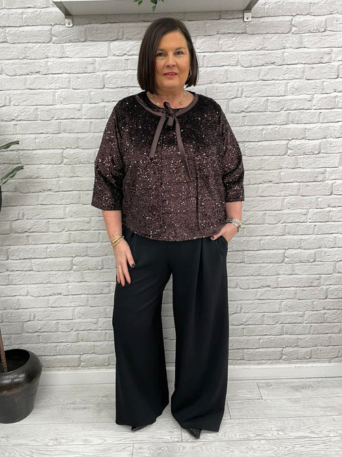 Soya Concept Jasleen Sequin Jacket - Choco