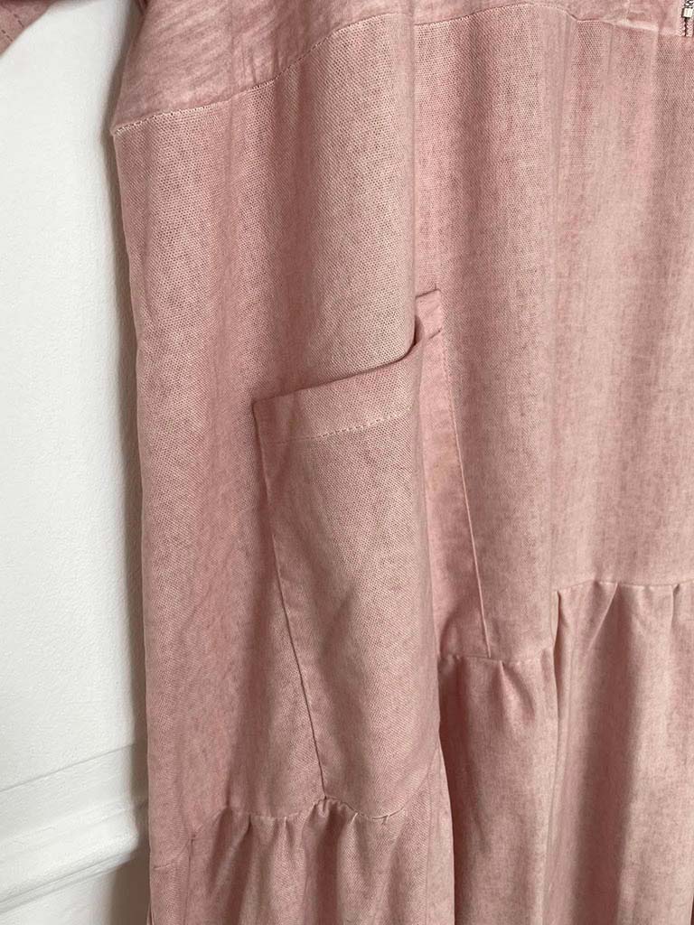 Zip Pocket Maxi Dress - Blush