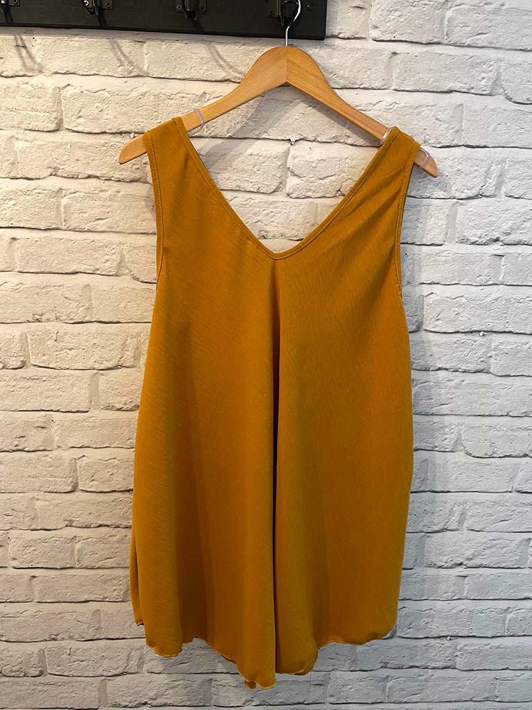 Classic V-Neck Vest - Ochre