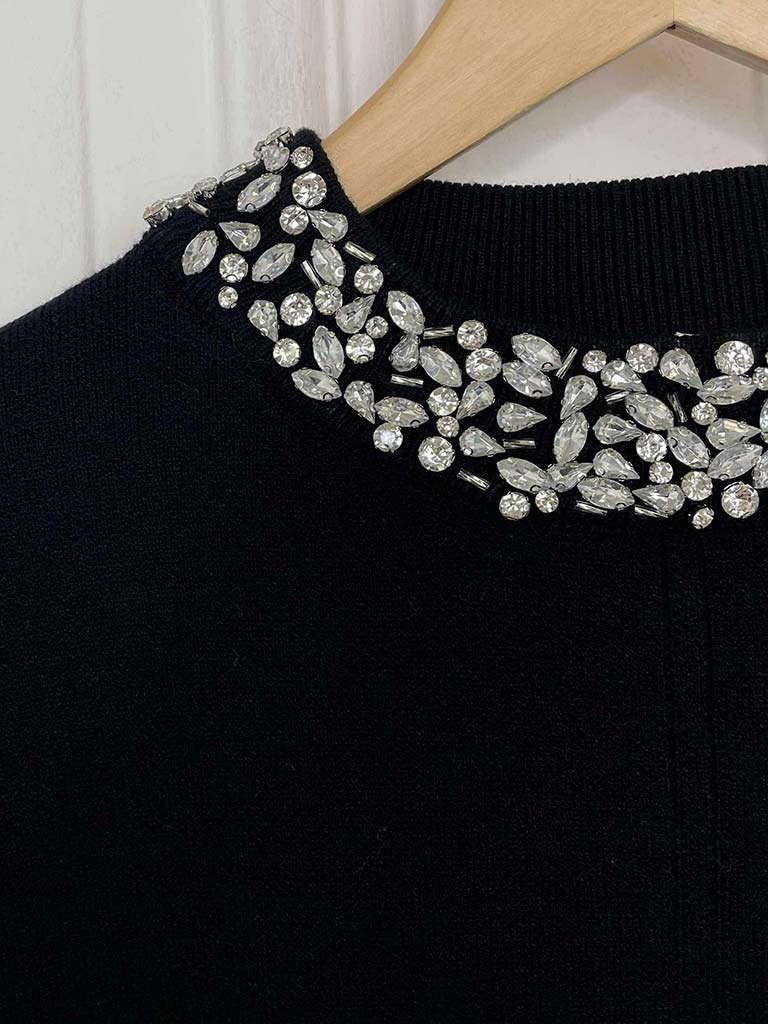 Malissa J Jewelled Knit - Black