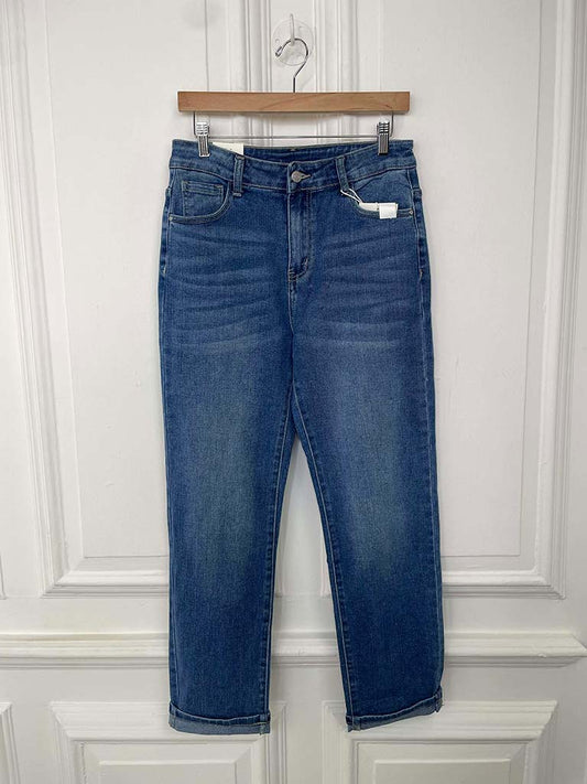 Straight Leg Jeans - Mid Blue