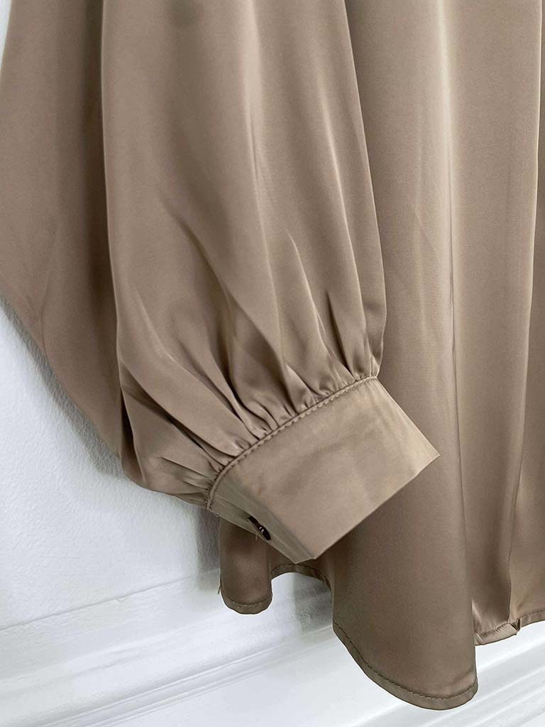 Fascino Silk Feel Blouse - Mocha
