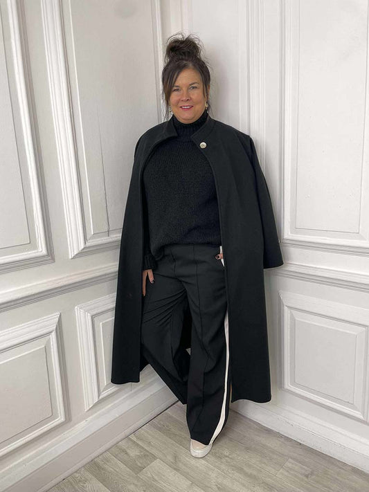 A-Line Overcoat - Black