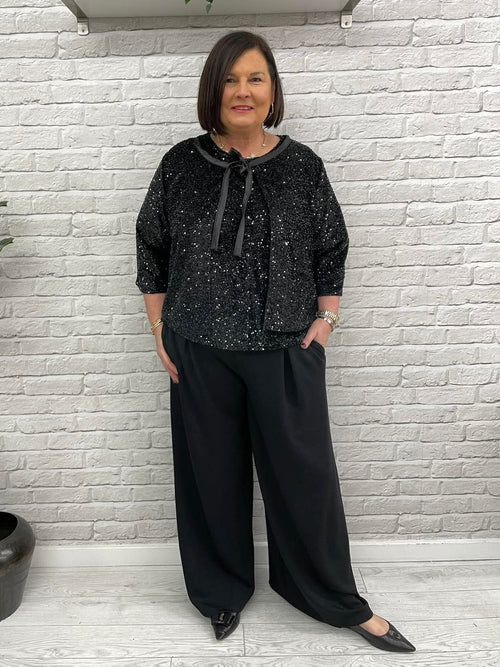 Soya Concept Jasleen Sequin Jacket - Black