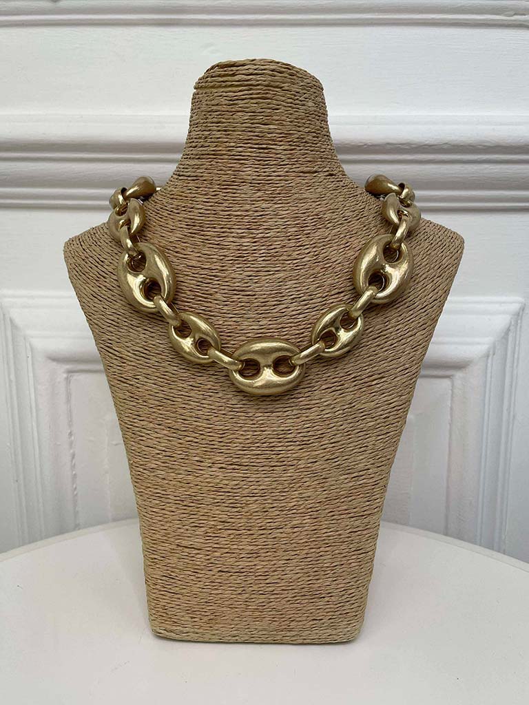 Brushed Chucky Chain Necklace - Gold