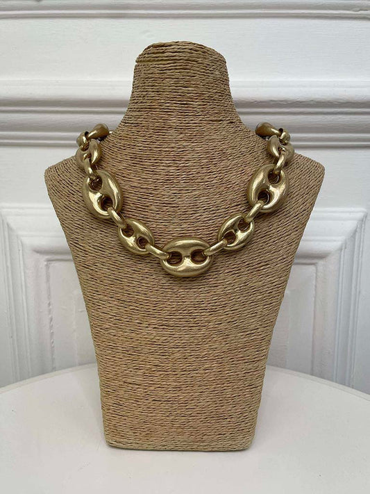 Brushed Chucky Chain Necklace - Gold