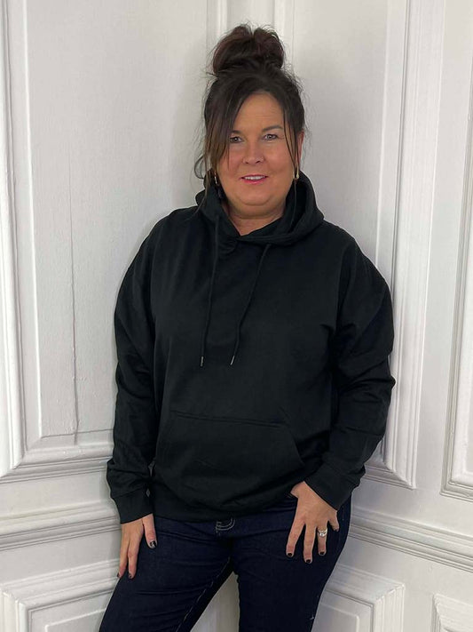 Slouchy Classic Hoodie - Black