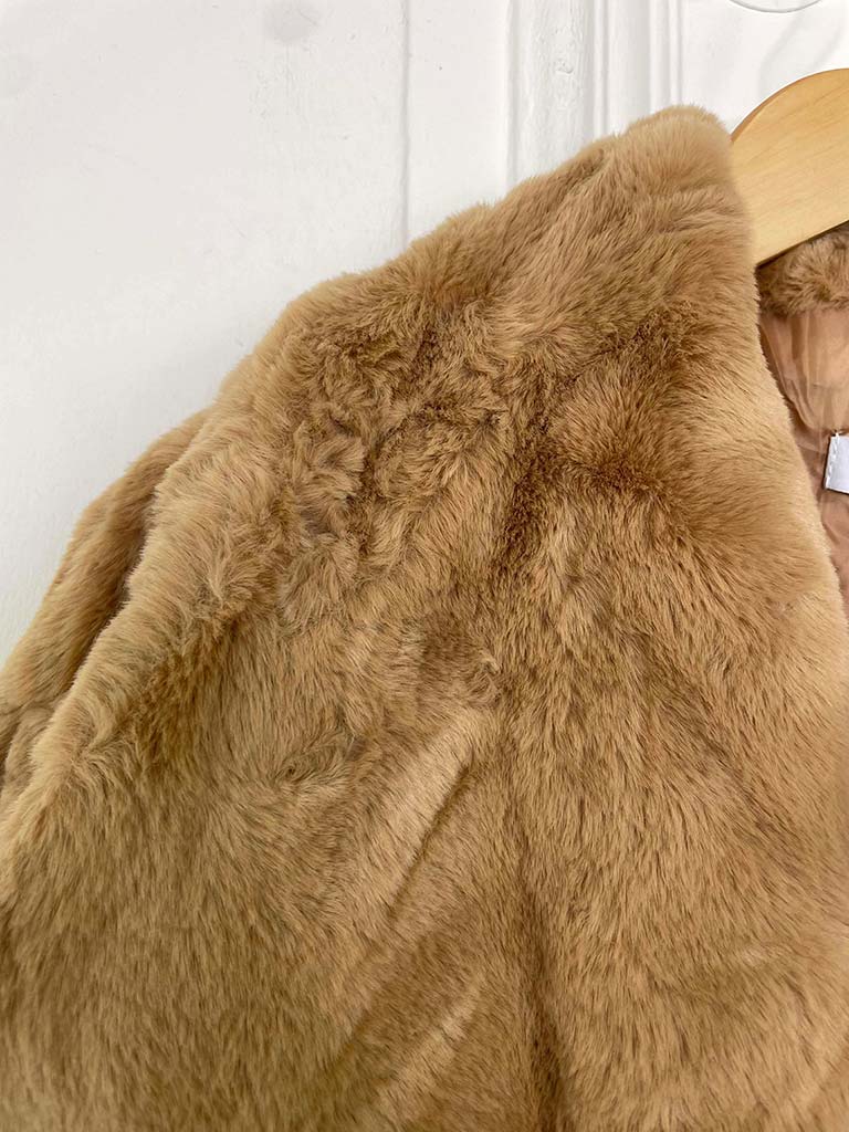 Luxe Faux Fur Jacket - Camel