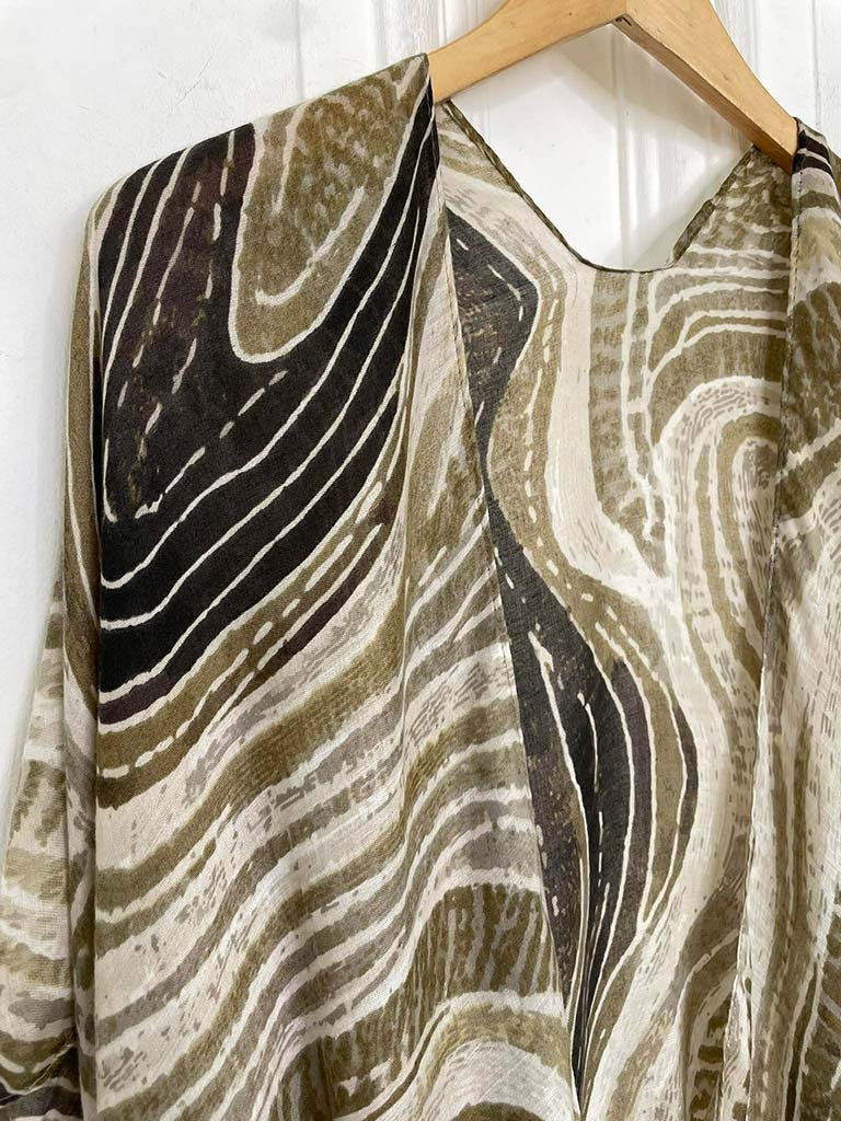 Malissa J Swirl Throwover - Stone