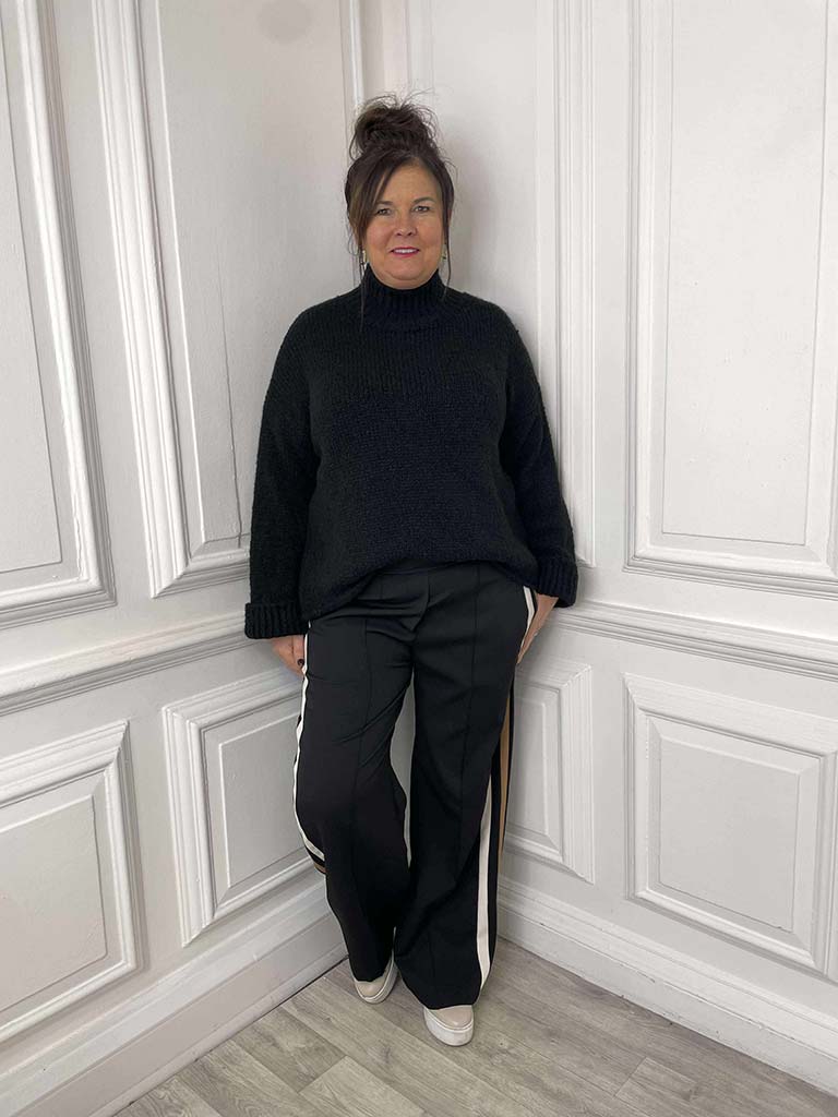 Turn Up Chunky Knit - Black