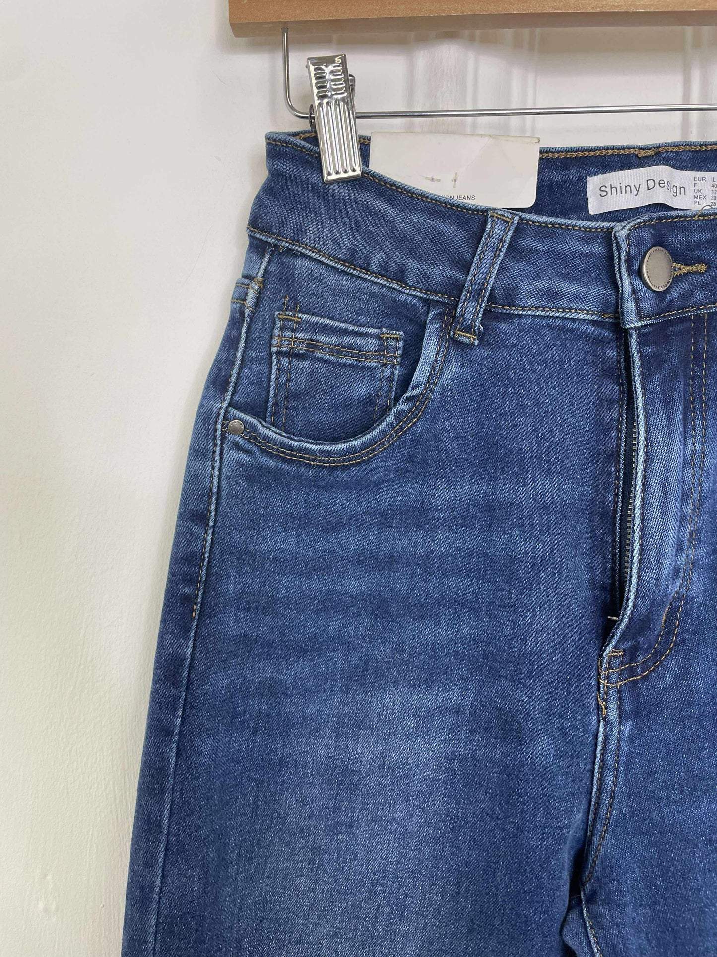 Straight Leg Jeans - Dark Blue