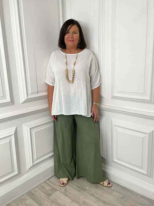 Cotton Smock Top - White