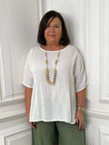 Cotton Smock Top - White