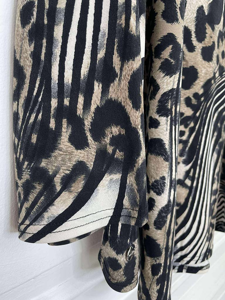 Malissa J Animal Print Dip Back Top
