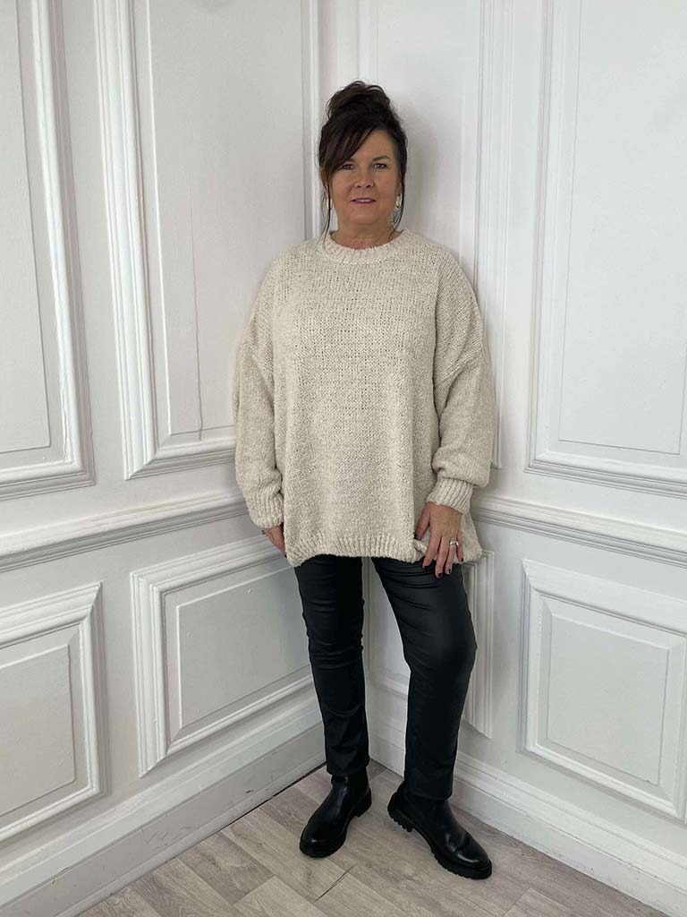 Oversized Teddy Knit - Ecru