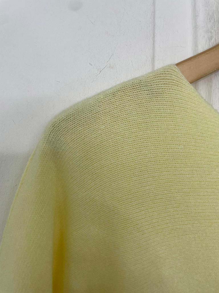 Boxy Drop Shoulder Knit - Lemon