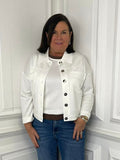 Malissa J Luxe Jersey Shirt Jacket - Warm White