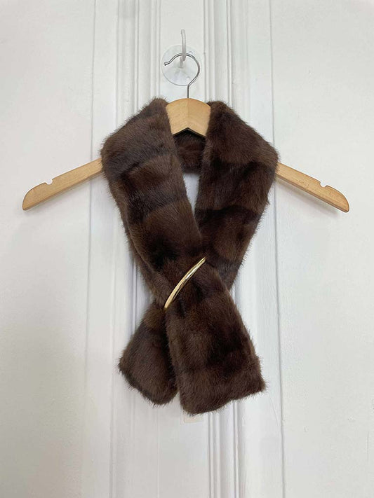 Malissa J Faux Fur Collar - Brown