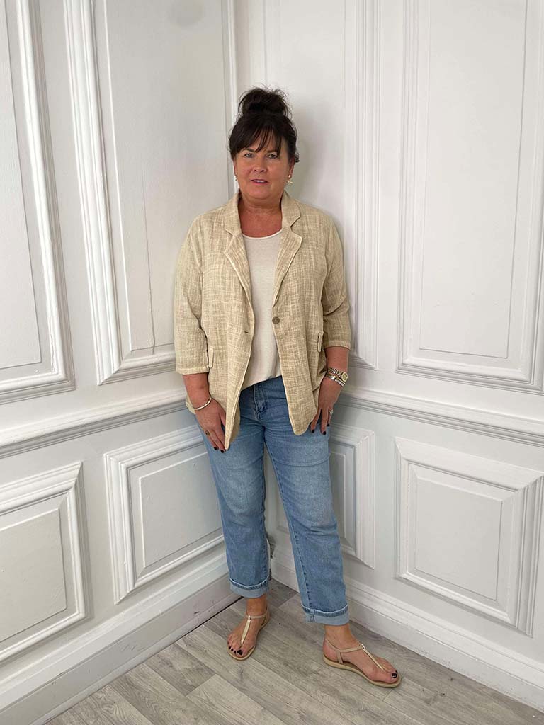 Vintage Relaxed Blazer - Sand