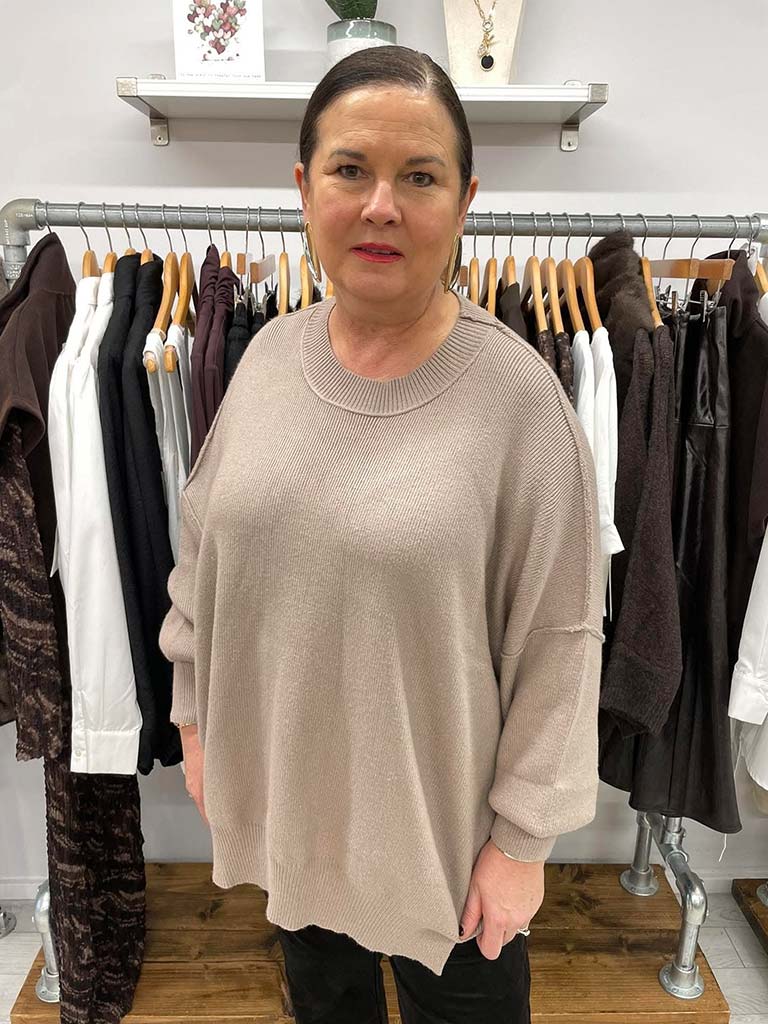 Malissa J Chunky Knit - Mushroom