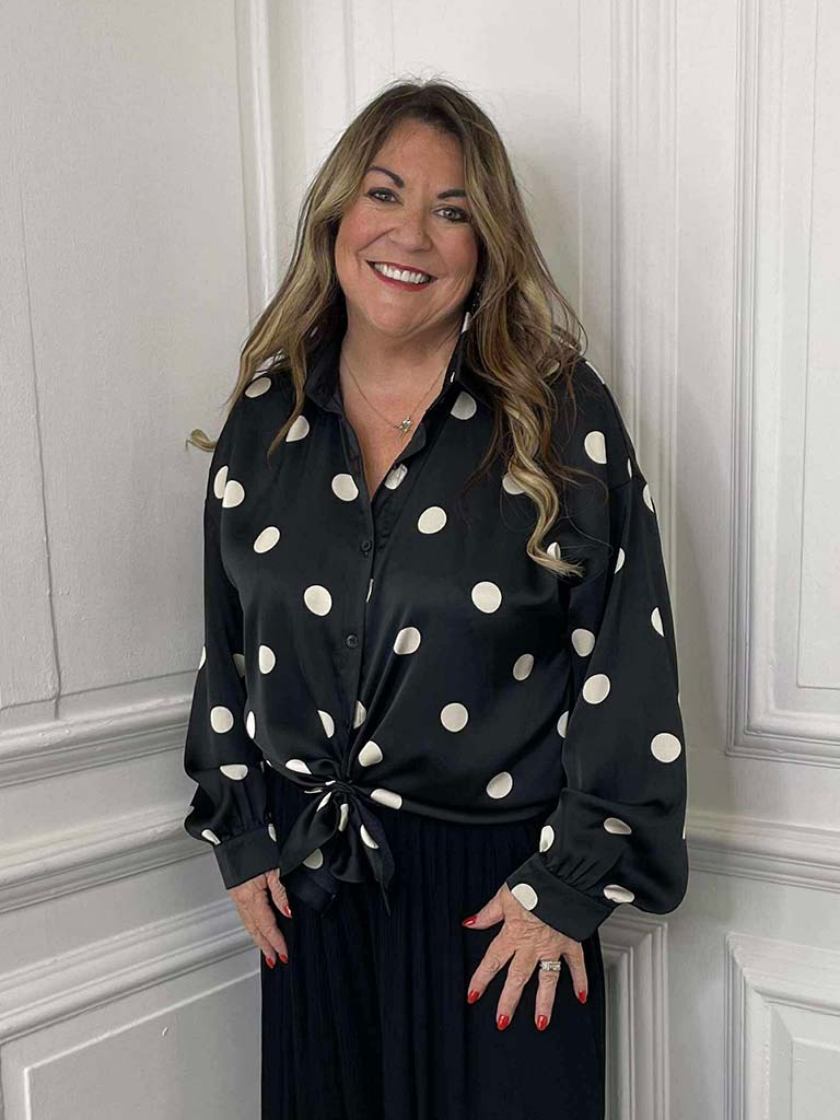 Polka Dot Shirt - Black