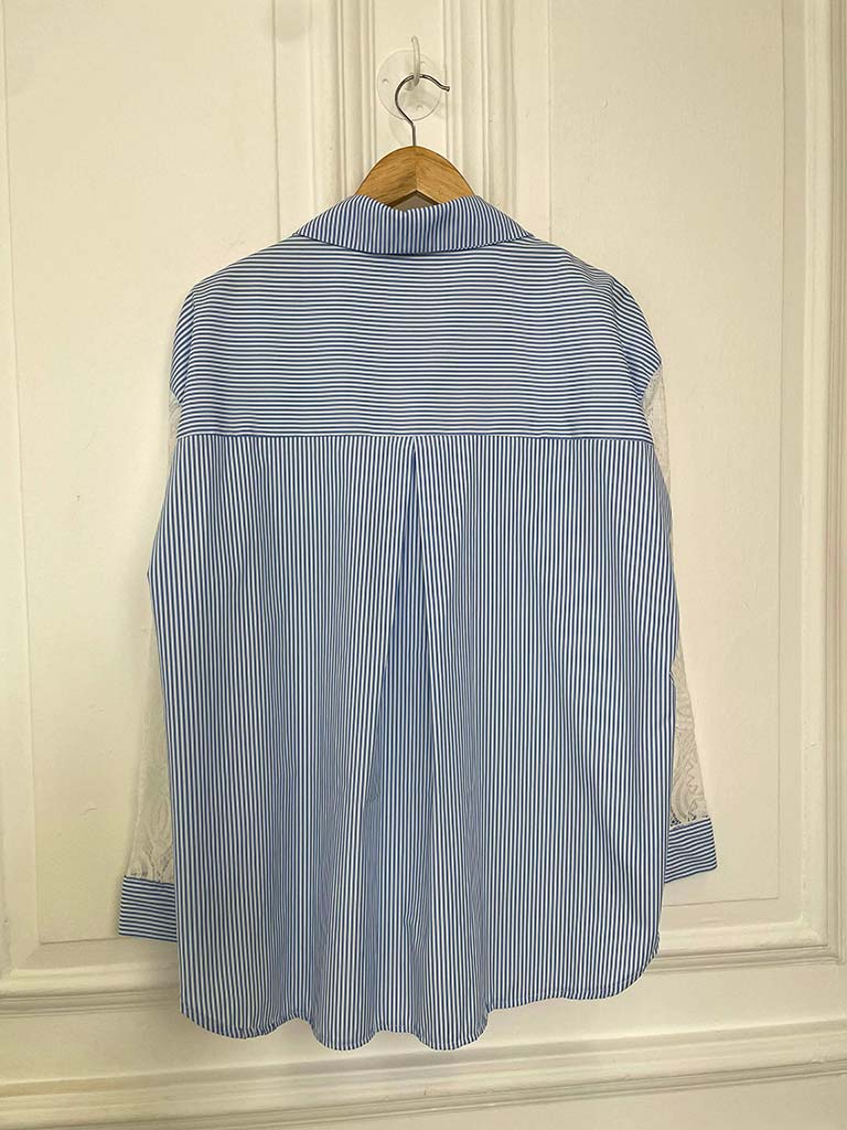 Lace & Stripe Contrast Shirt