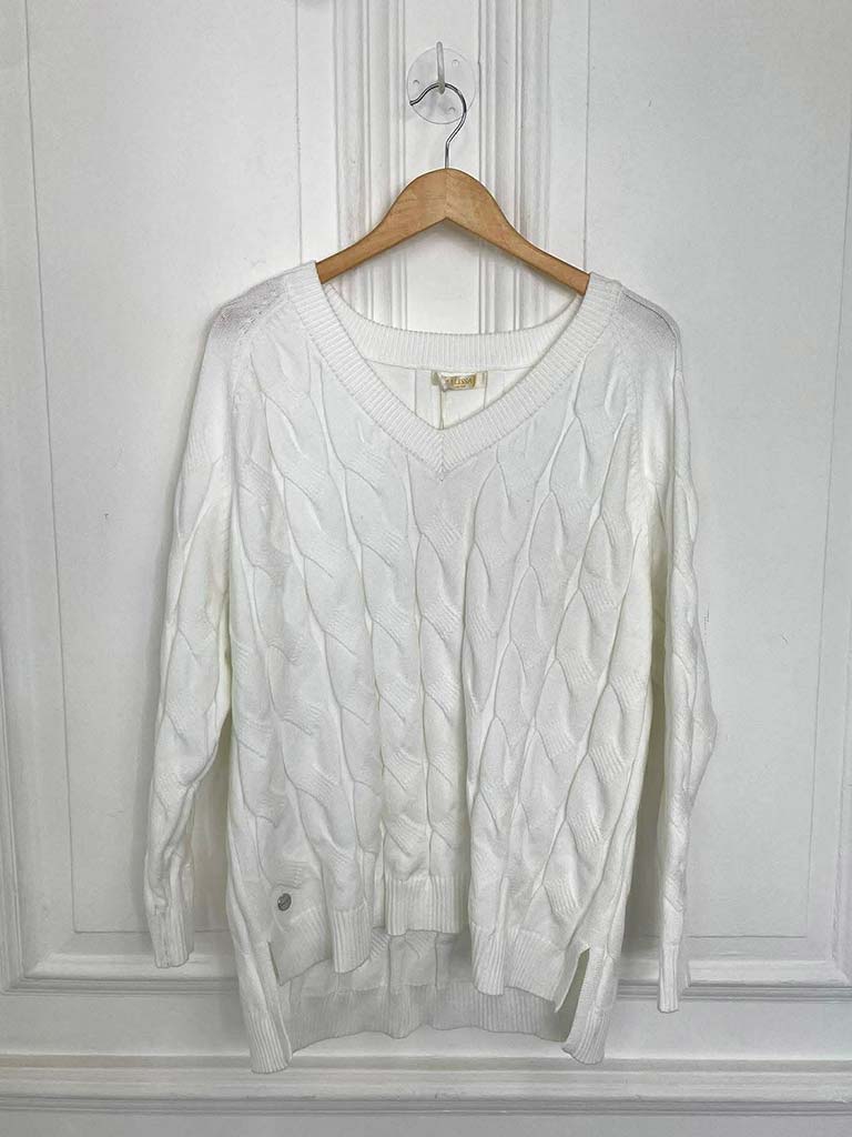 Malissa J Cable Knit - Warm White