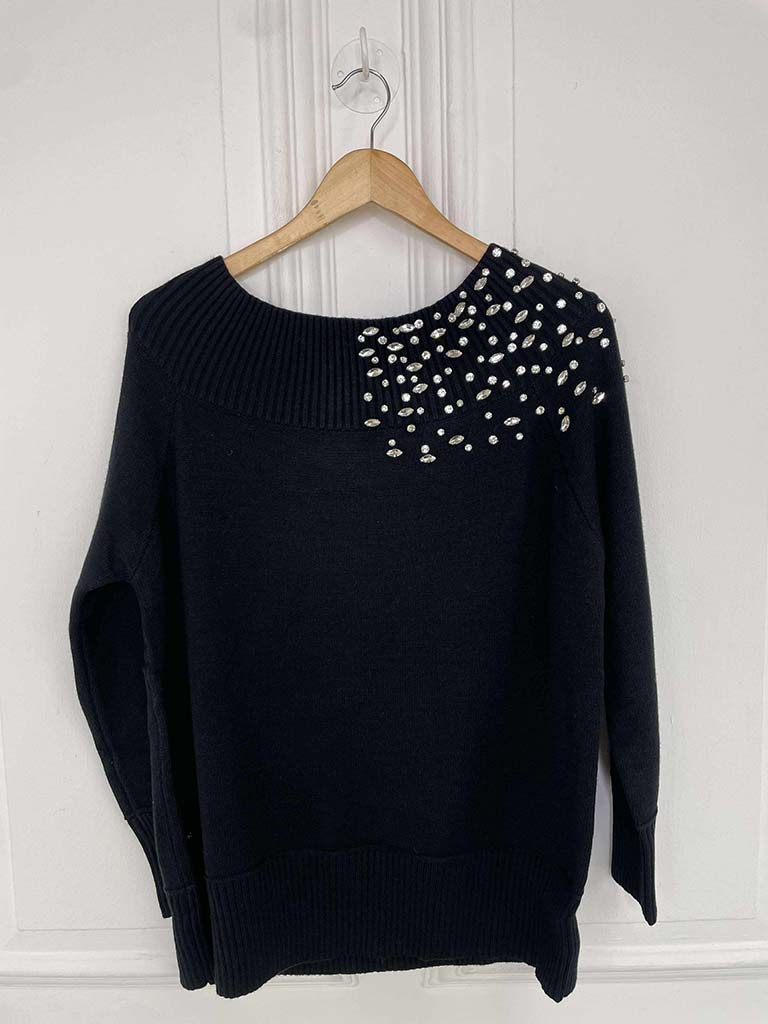 Malissa J Belle Bardot Knit - Black