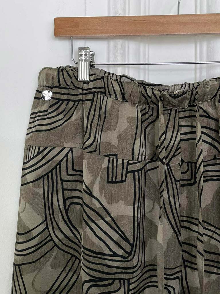 Malissa J Abstract Fisherman Trousers - Taupe