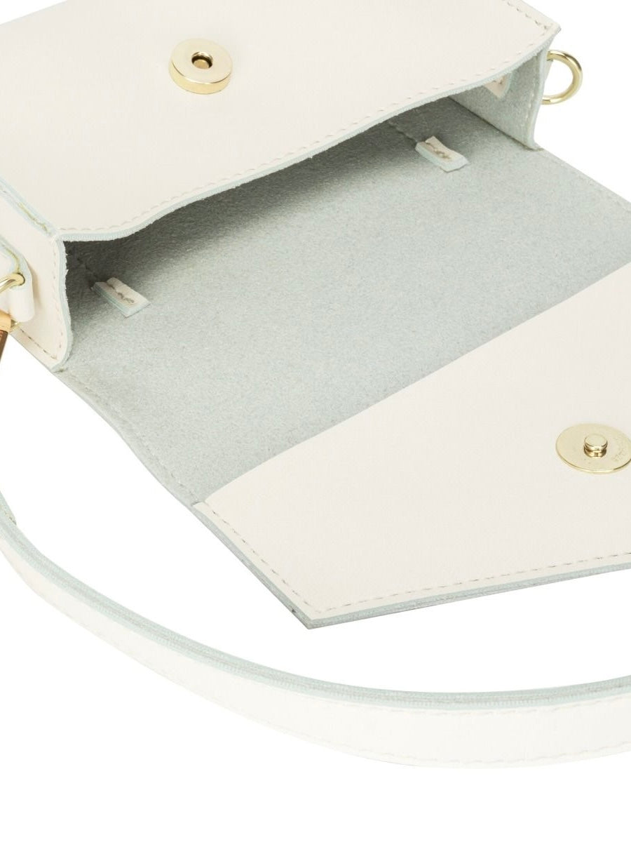 Mini Flapover Cross Body Bag - Soft White