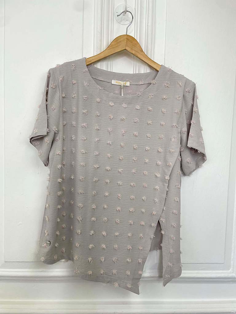 Malissa J Dobby Dot Top - Stone