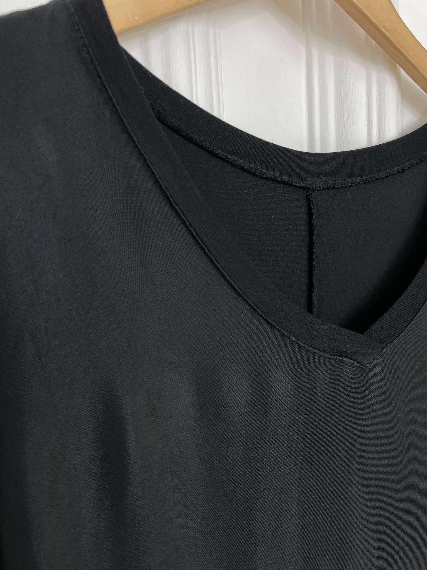 Silk Feel Midi Dress - Black