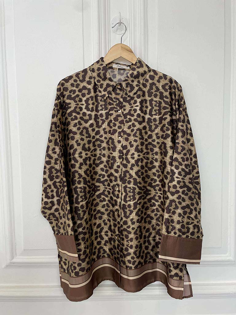 Leopard Silk Feel Shirt