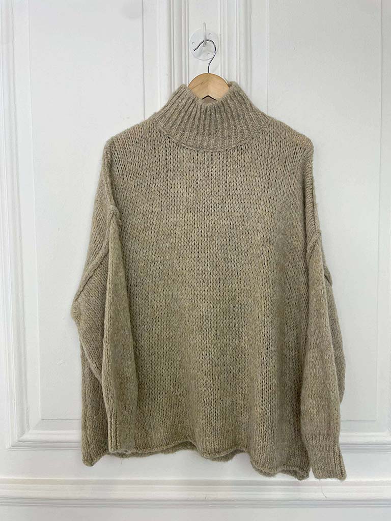 Chunky Exposed Seam Knit - Oat