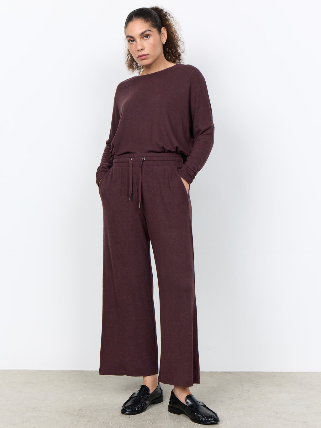 Soya Concept Biara 7/8 Joggers - Dark Plum