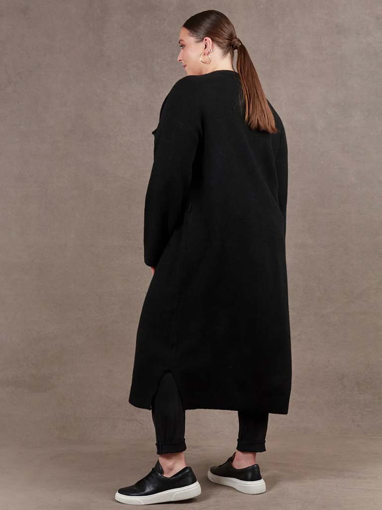 Eb&Ive Paarl Longline Cardigan - Ebony