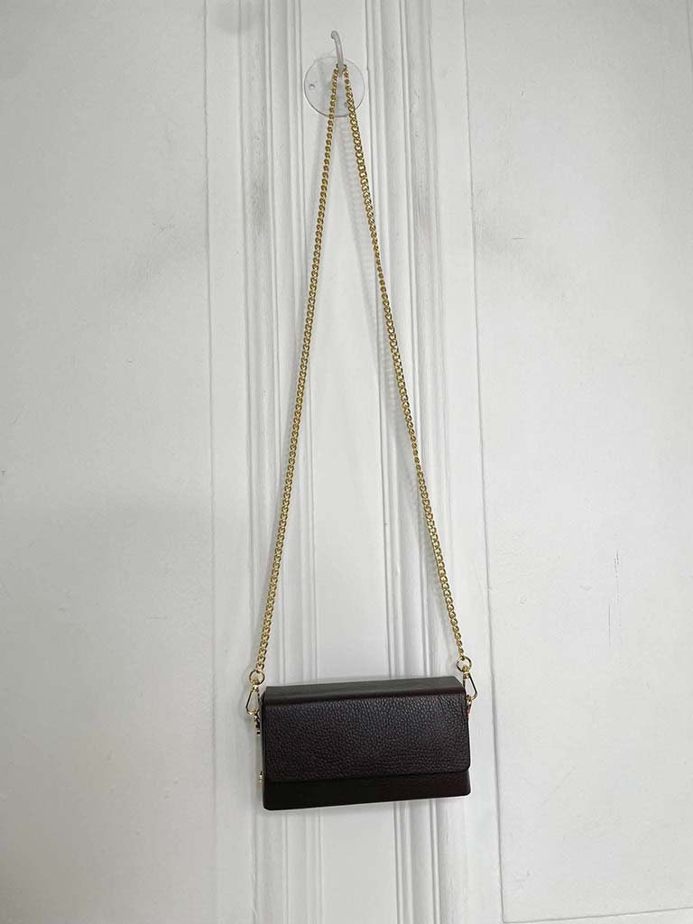 Leather Box Bag - Chocolate