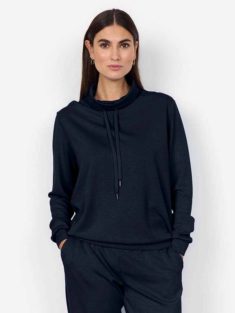 Soya Concept Banu Cowl Sweatshirt - Navy