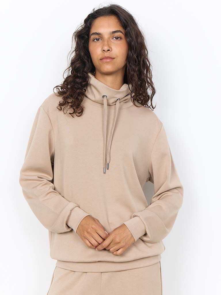 Soya Concept Banu Cowl Sweatshirt - Camel